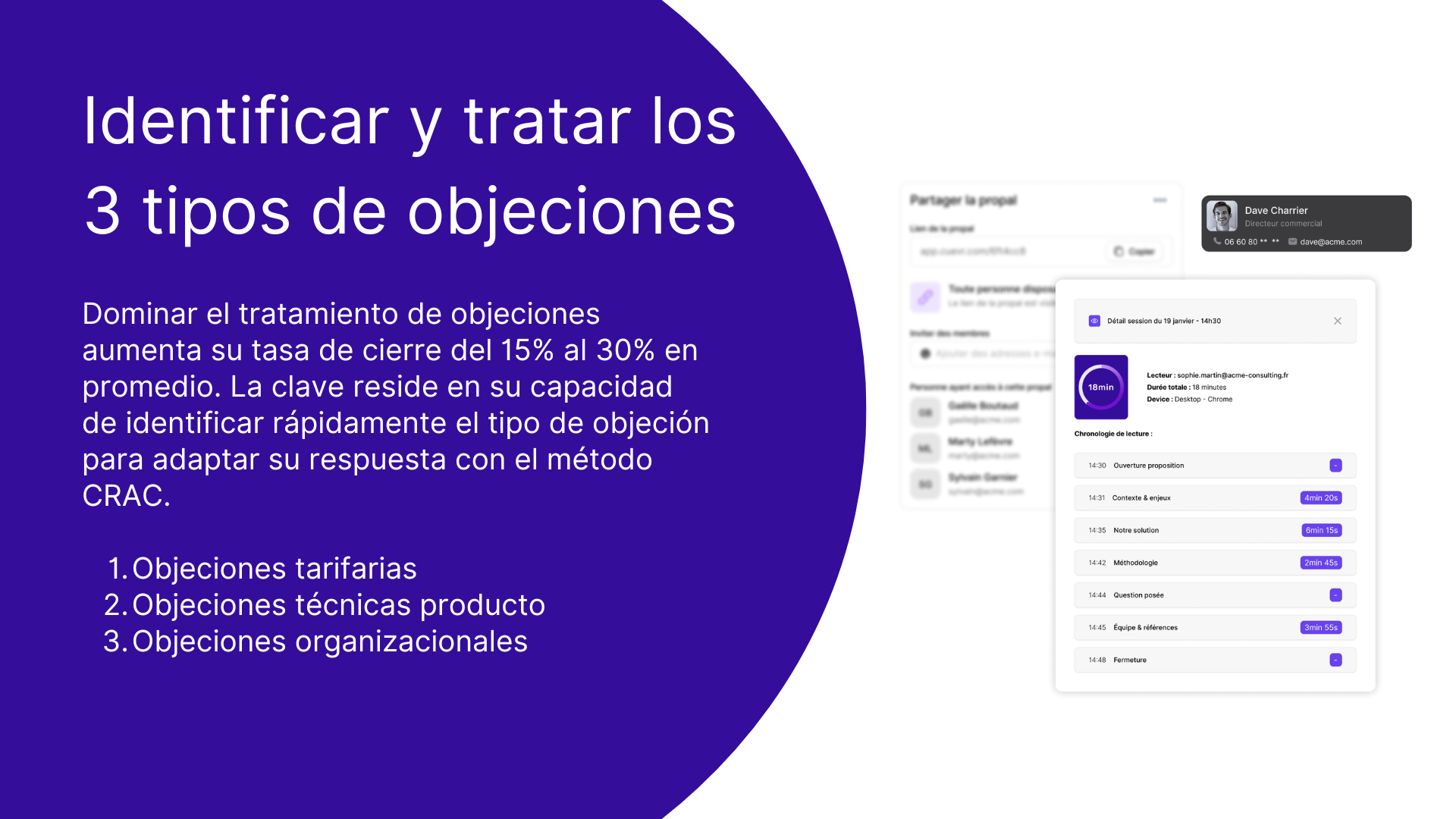 Identificar y tratar los 3 tipos de objeciones
