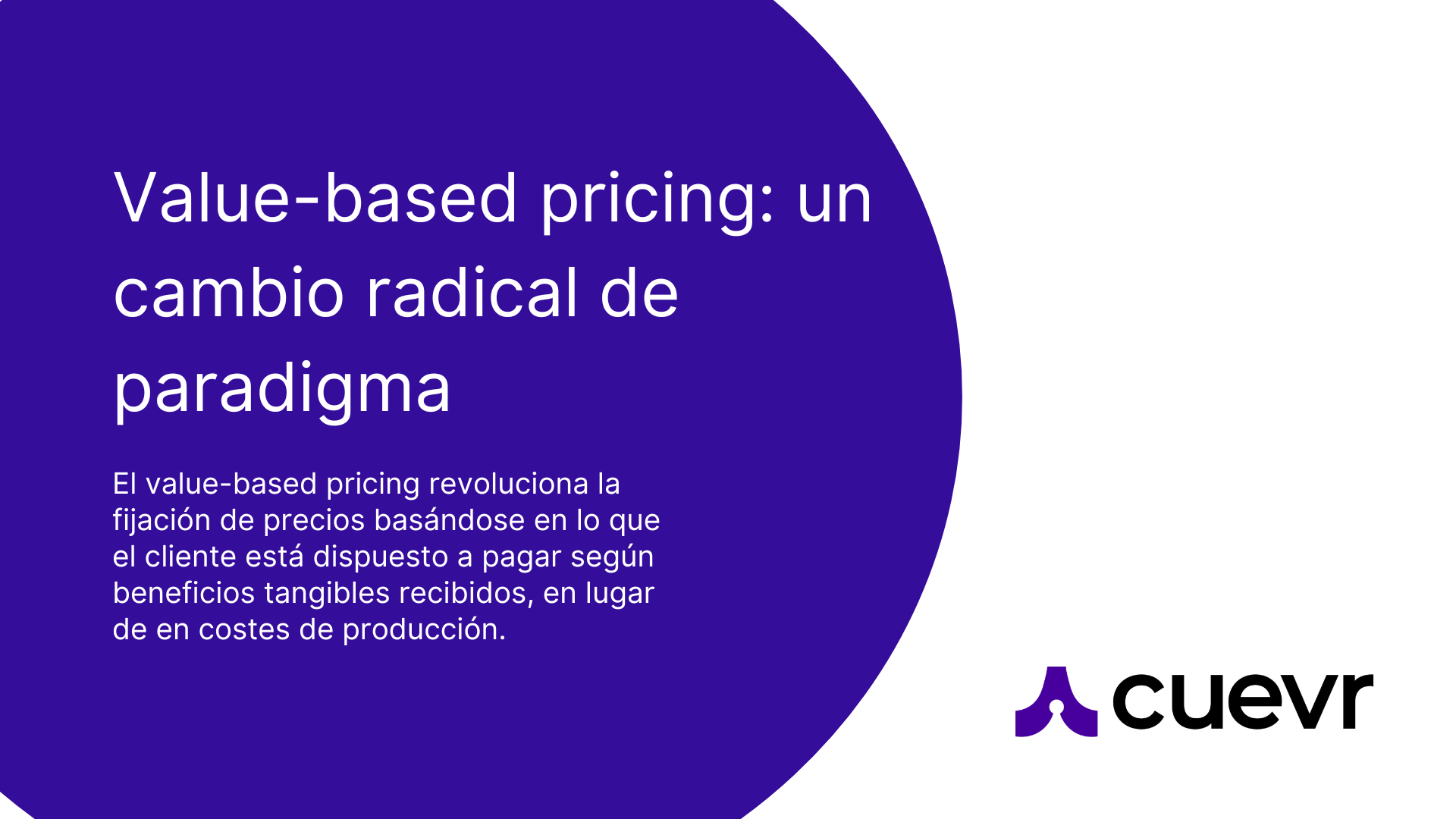 Value-based pricing: un cambio radical de paradigma