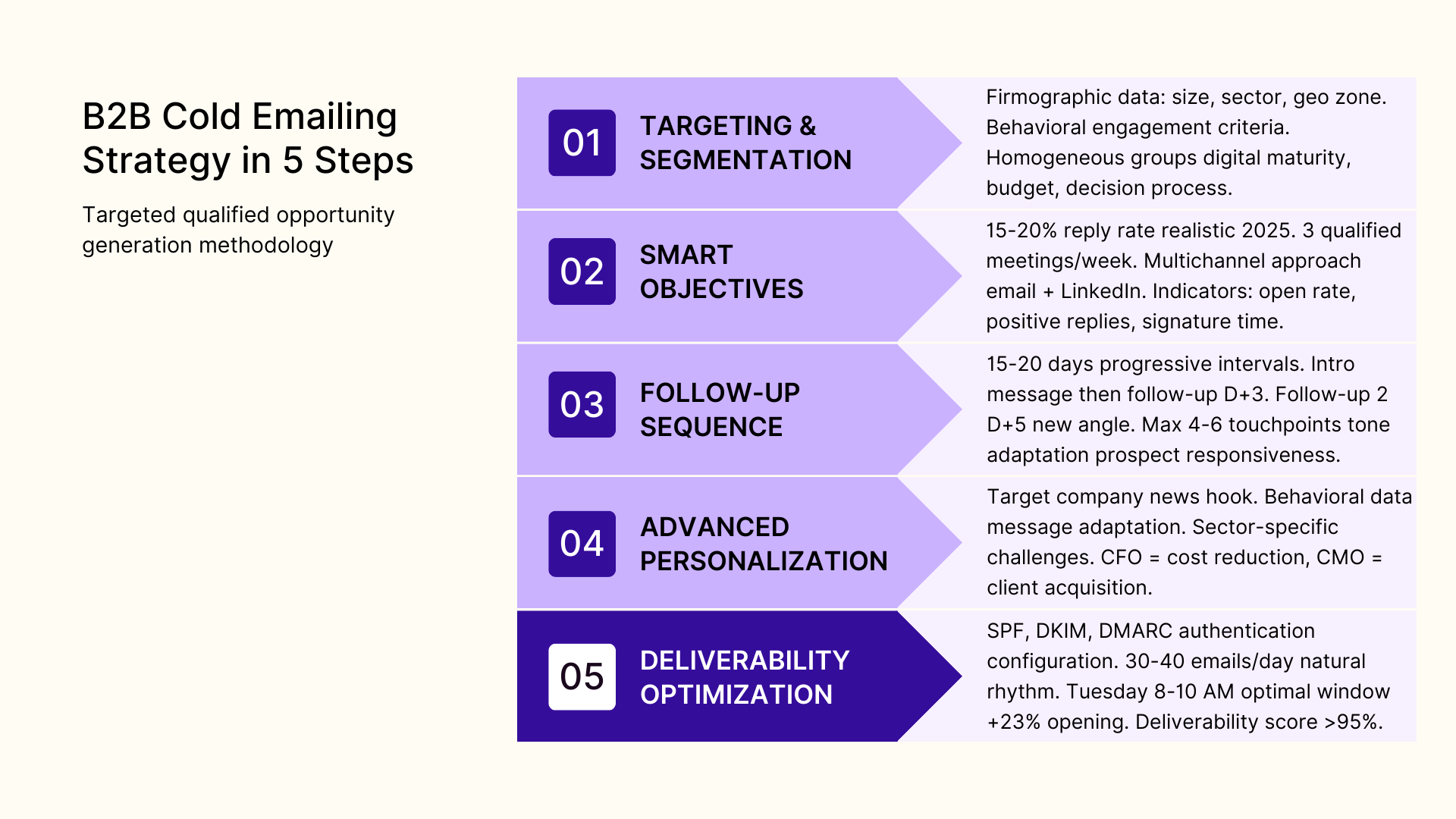 B2B cold emailing strategy in 5 steps