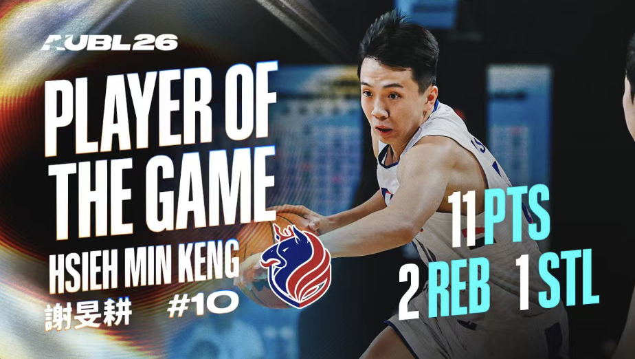 Quarterfinal 1: #10 Hsieh Min Keng - AUBL26 Player of the Game Highlights (Aug. 6, 2026 - 11pts, 2reb, 1stl)