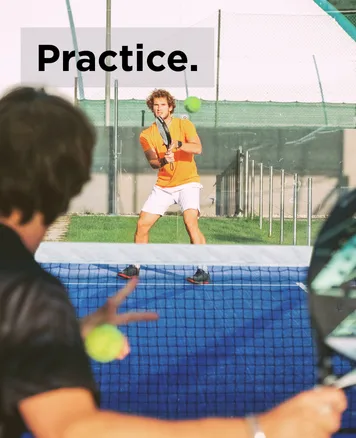 Palaestra Method Learn Practice Win – players training padel with focus on learning, practice and performance