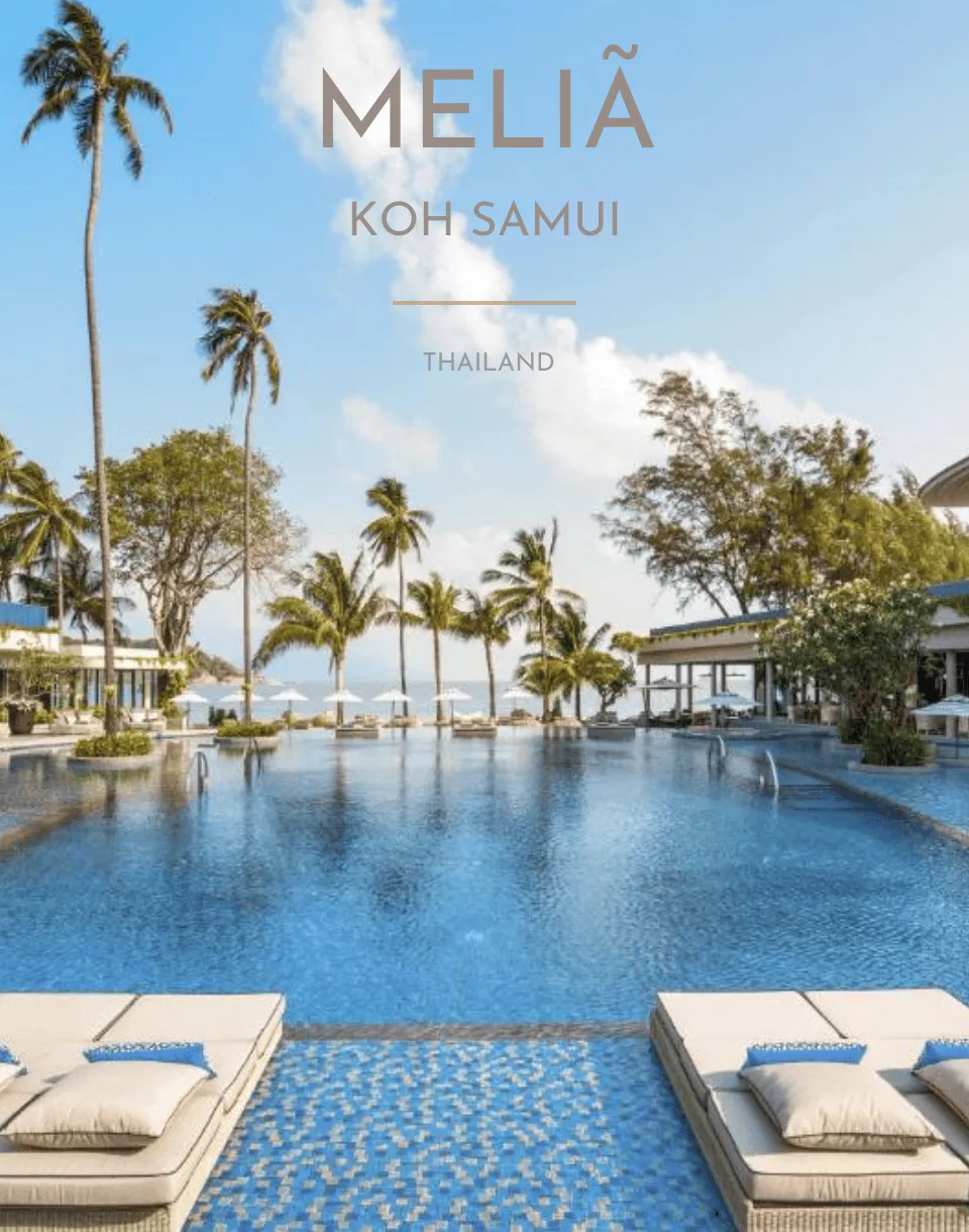 Luxury padel camp Thailand – Melia Koh Samui hotel pool