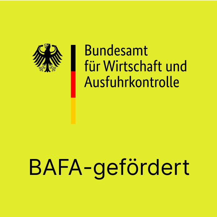 BAFA-gefördert Logo mit Bundesadler und Schriftzug