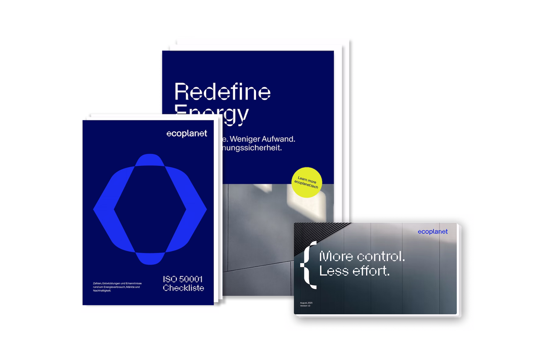 ecoplanet Ressourcenübersicht mit Broschüren und Whitepaper