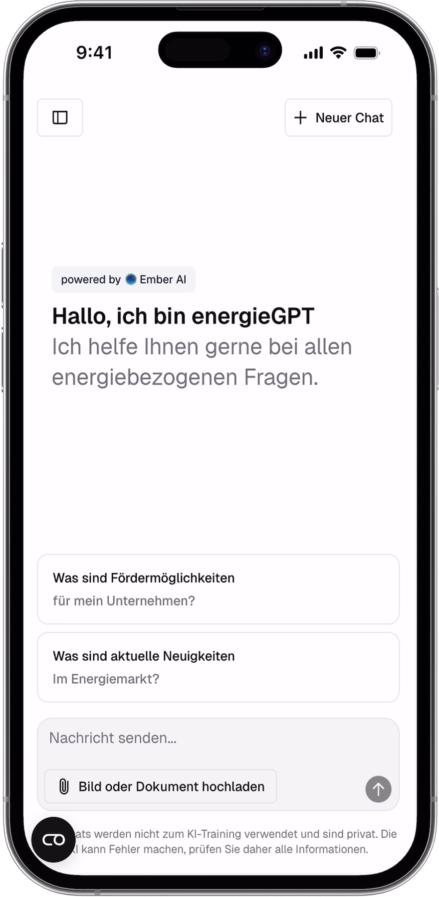 Screenshot von ecoplanet GPT auf einem iPhone