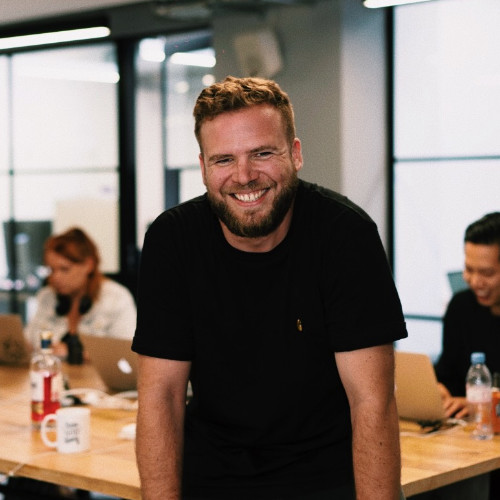 [headshot] image of customer (for a blockchain and cryptocurrency)