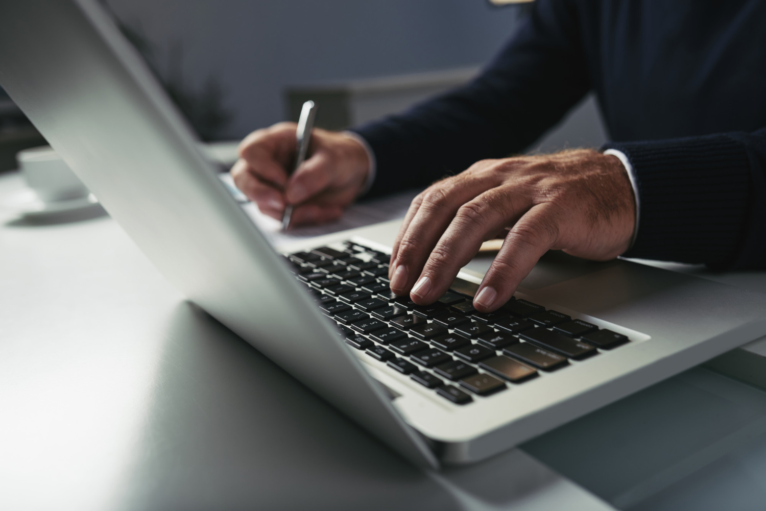 Arbeiten am Laptop
