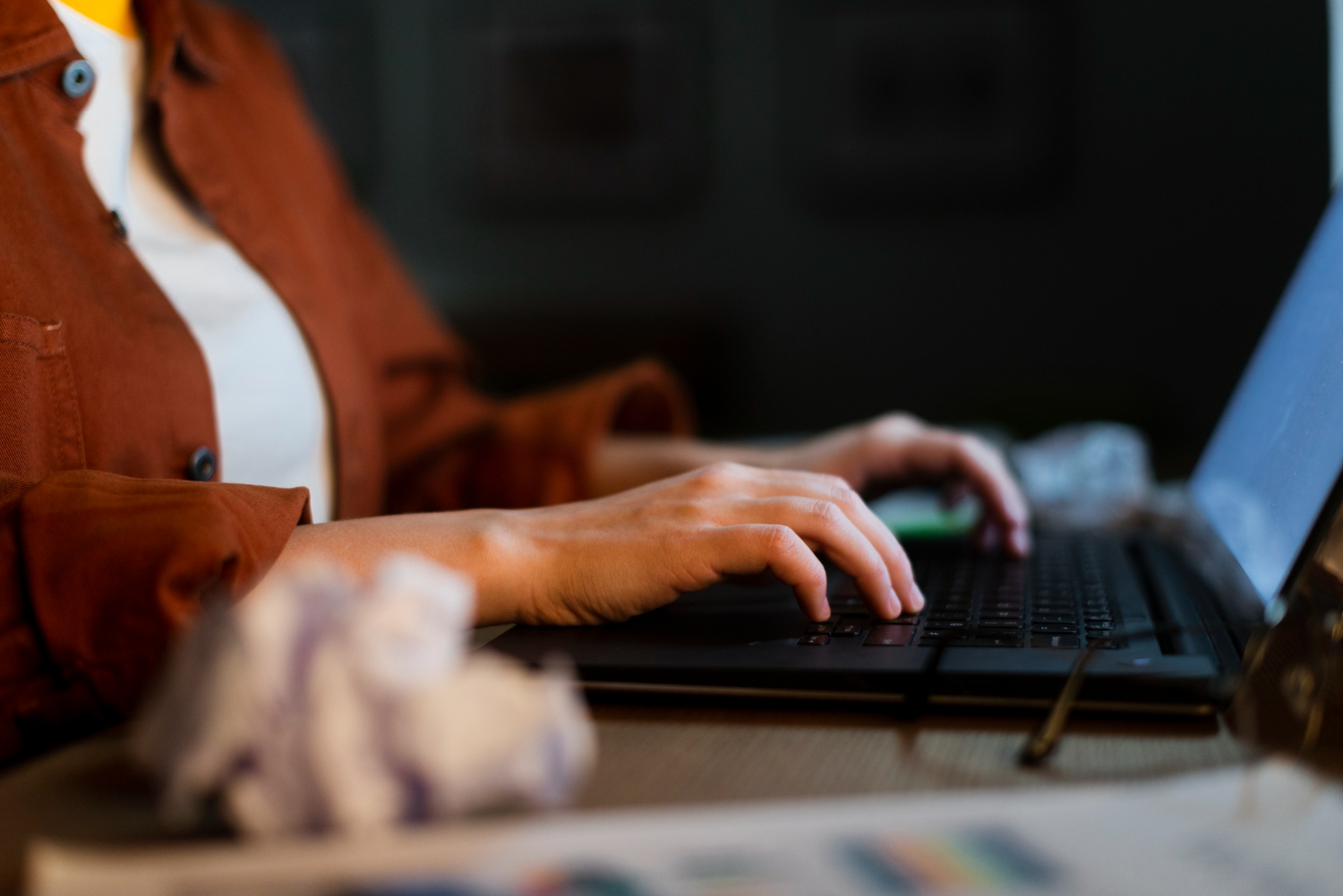 Arbeiten am Laptop
