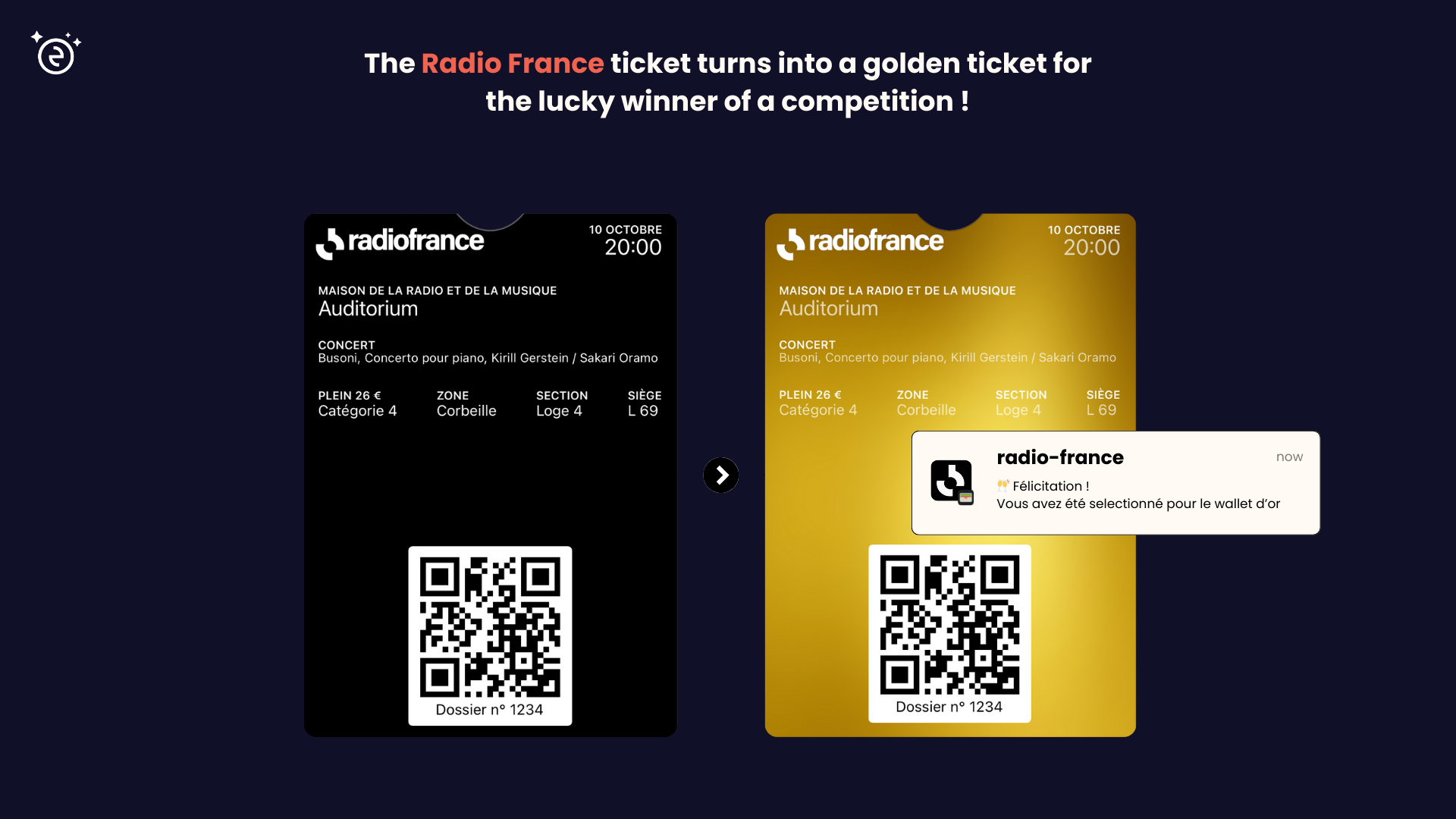 Wallet pass updated in real time from a CRM event