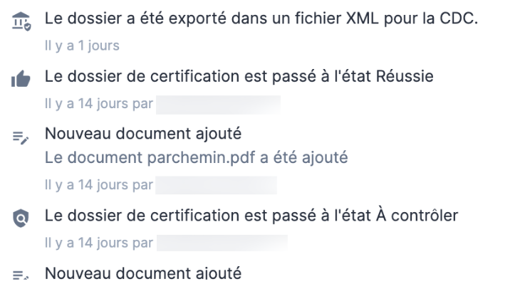 Suivi des activités d'accrochage RNCP/RS dans CertiPlace