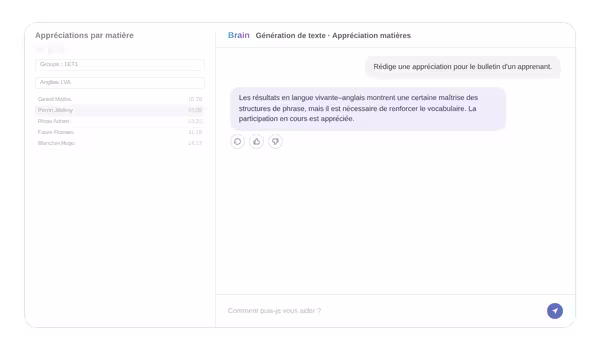 Assitant IA pour la suite Ypareo