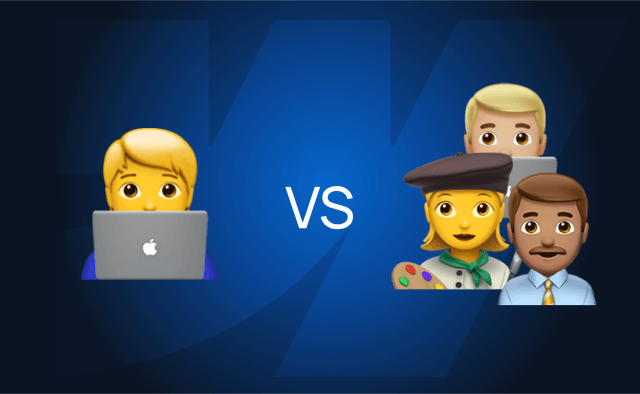 Webflow developer freelancer vs agency with webflow dev, webflow project manager and webflow designer 