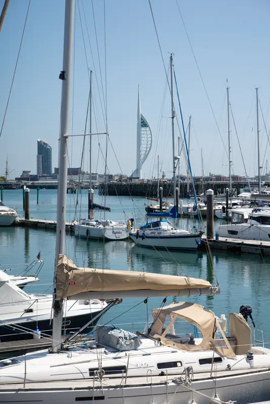 Boats in dock at Gosport Marina