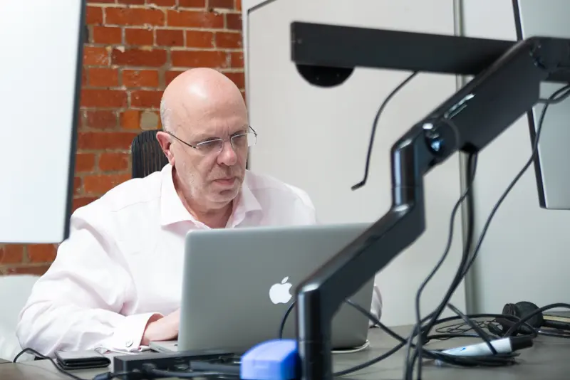 BCi Digital employee working at desk