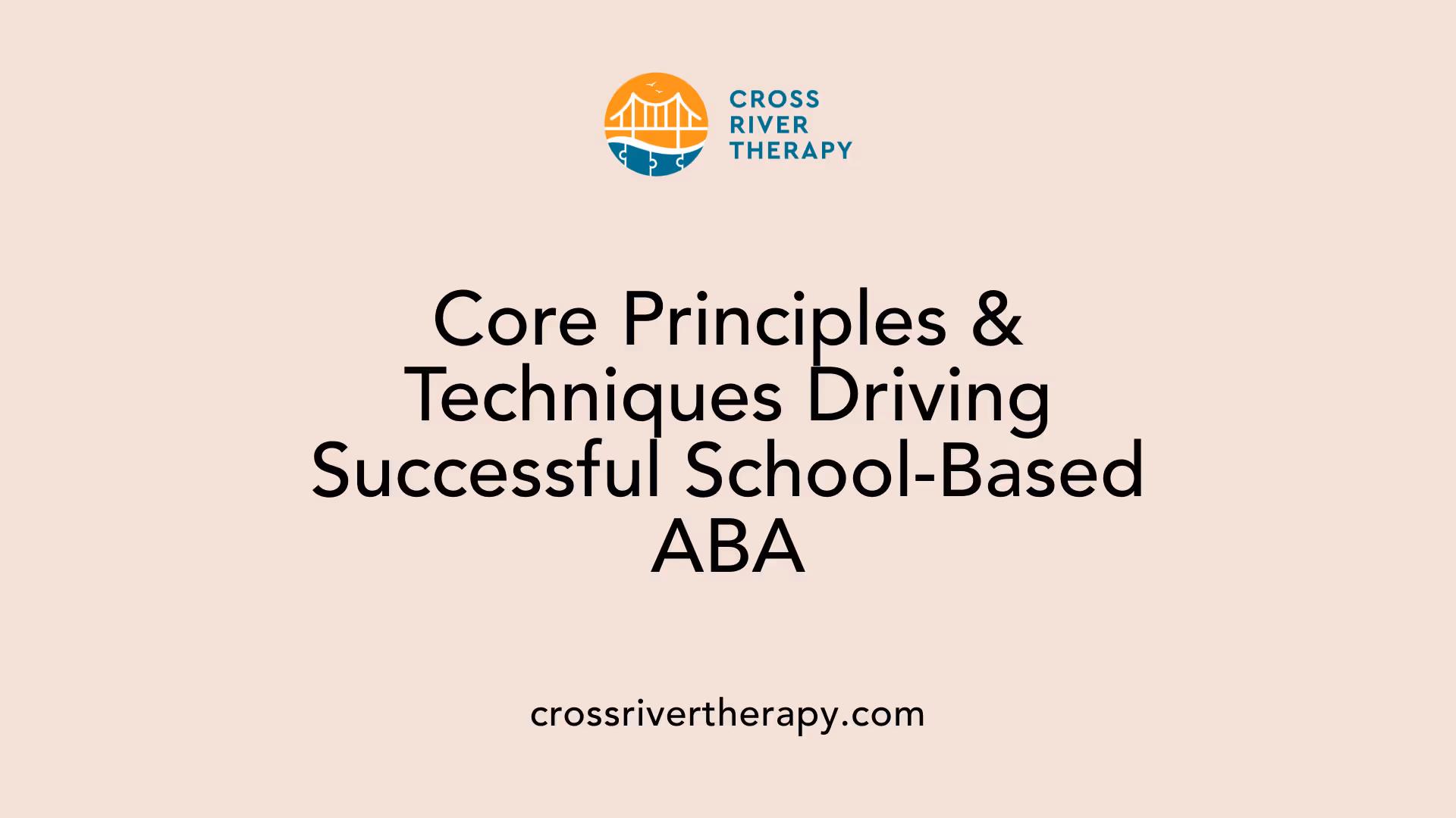 Core Principles &amp; Techniques Driving Successful School-Based ABA