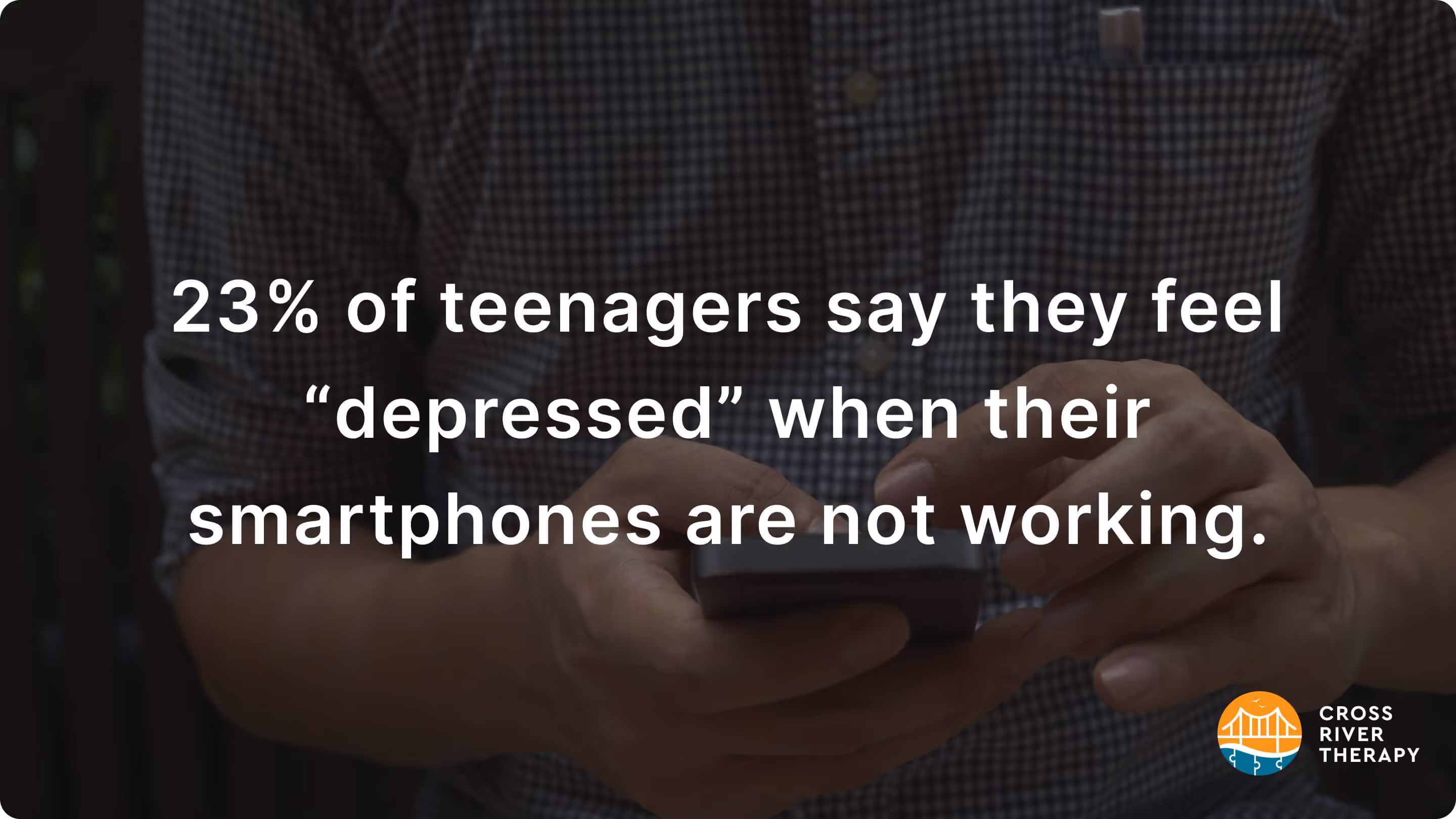 percent of teenagers feeling depressed when phones don't work