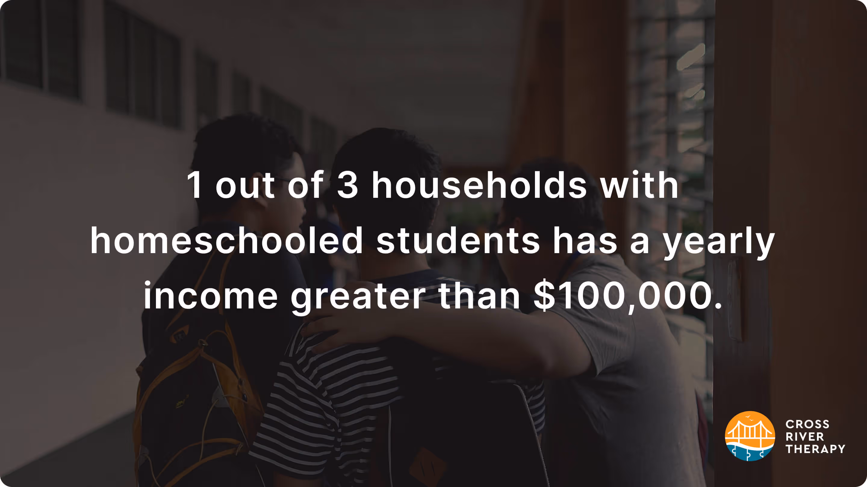 how many households have income greater than 100,000 with homeschooled students