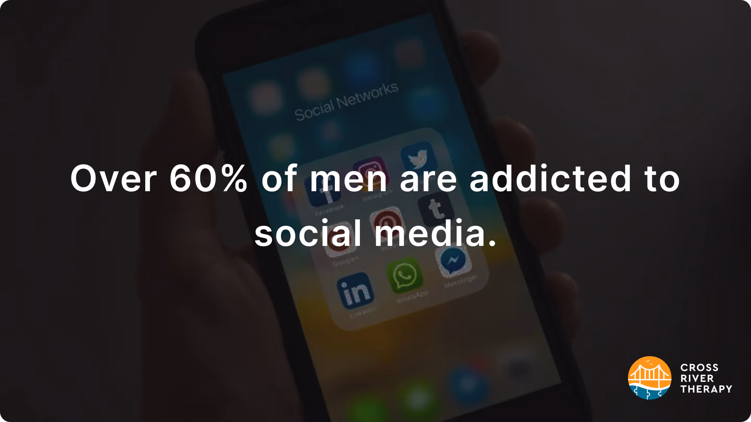 percentage of men addicted to social media