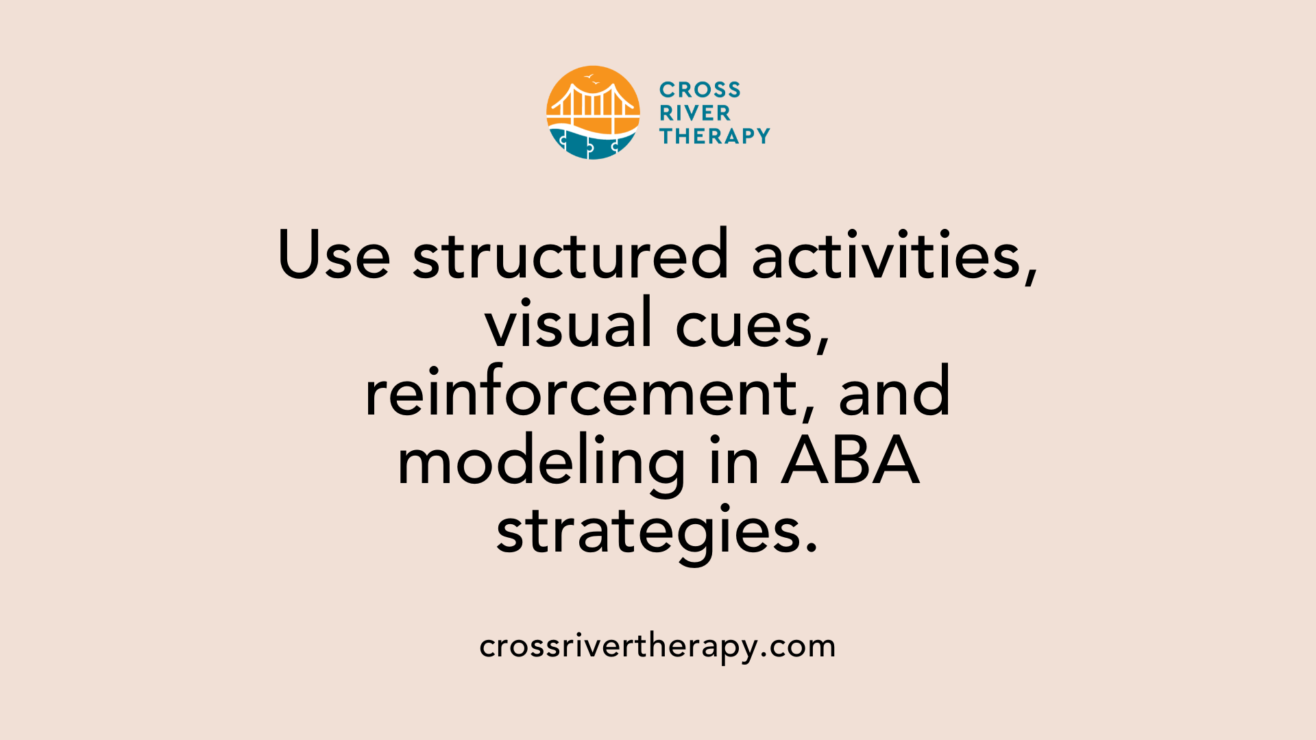 Use structured activities, visual cues, reinforcement, and modeling in ABA strategies.