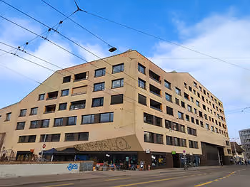 unusual concrete building in Zurich