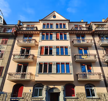 apartment building with ornate facade