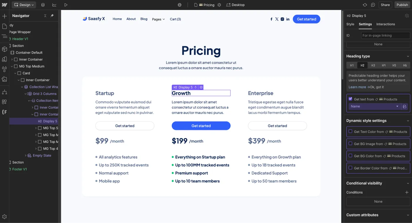 Saasfy X Webflow Template And Ui Kit - Ecommerce Content