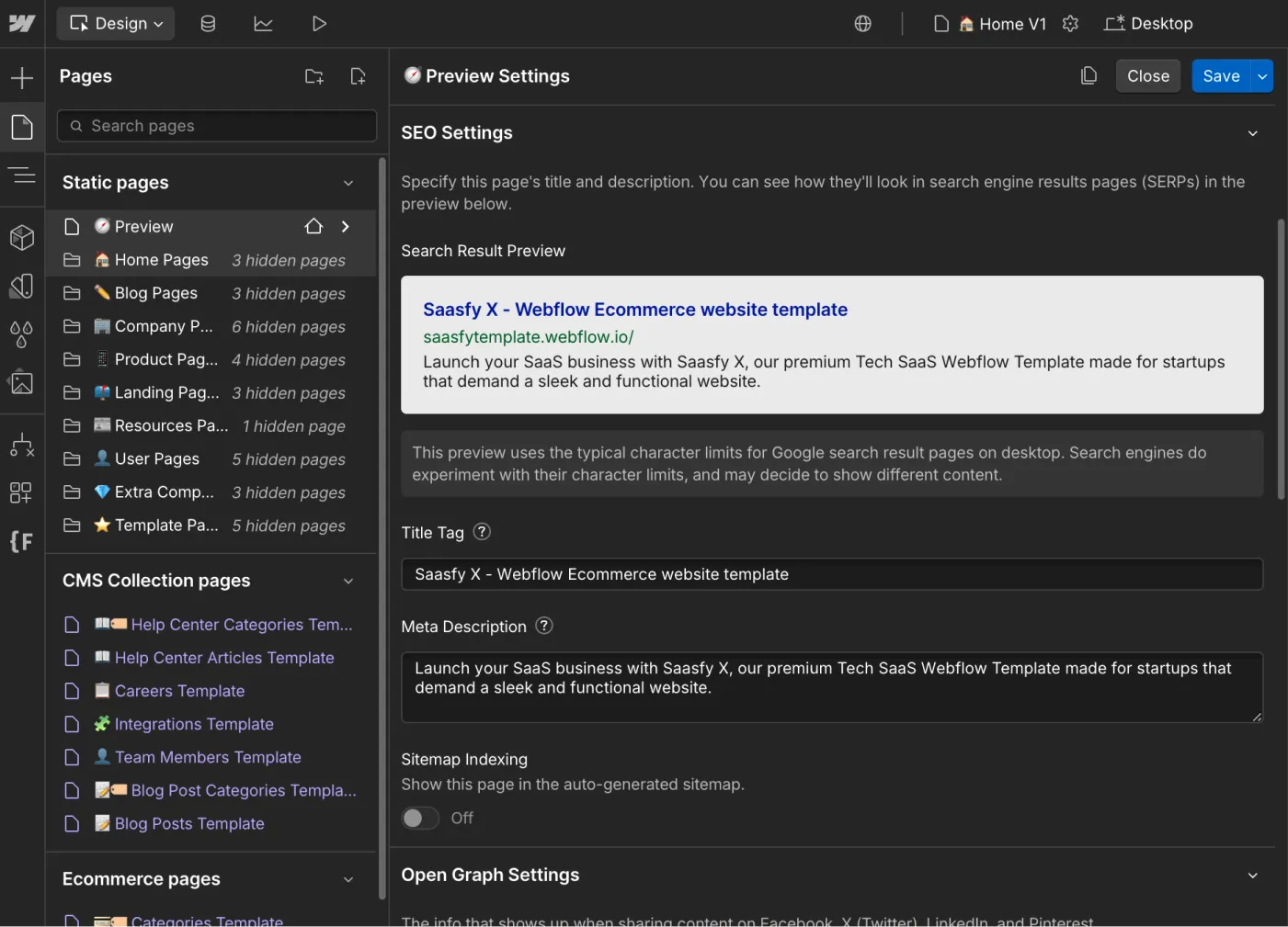 Saasfy X Webflow Template And Ui Kit - Seo