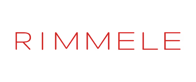 Rimmele Logo in roter Schrift auf weißem Hintergrund