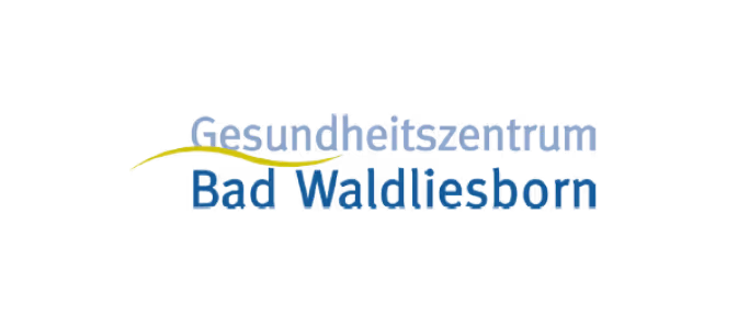 Logo des Gesundheitszentrums Bad Waldliesborn in blau und gelb
