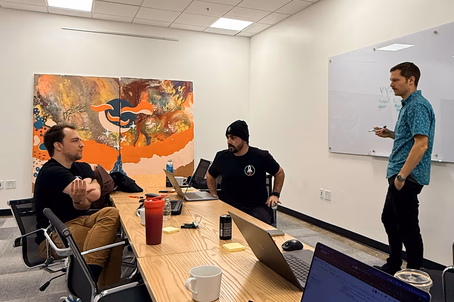 The Rocket Farm team in production meetings