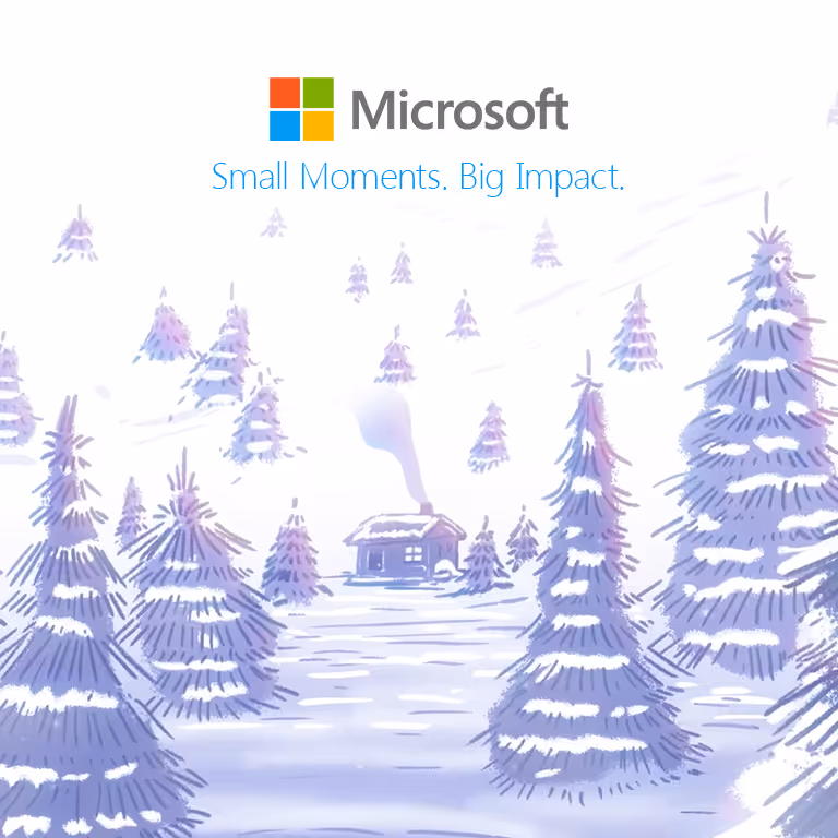Microsoft winter scene for an animation