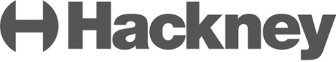 Hackney logo with a stylized H emblem.