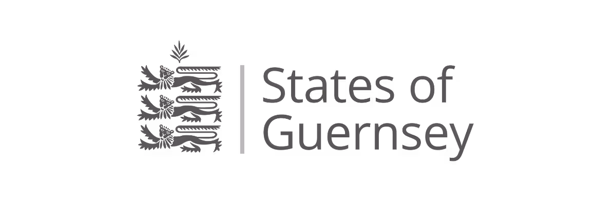States of Guernsey logo featuring three lions and text.