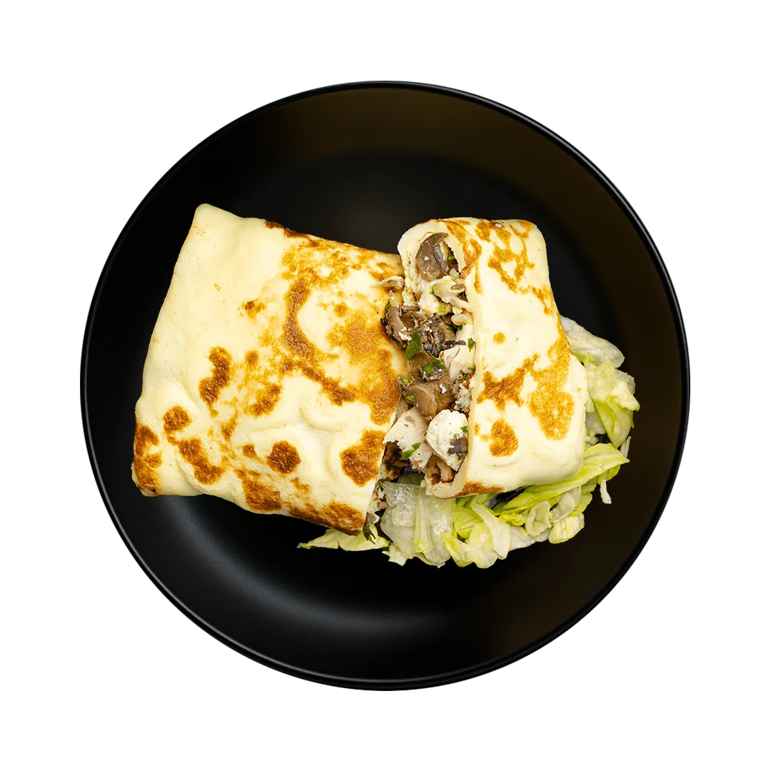 Омлет с курицей и грибами
