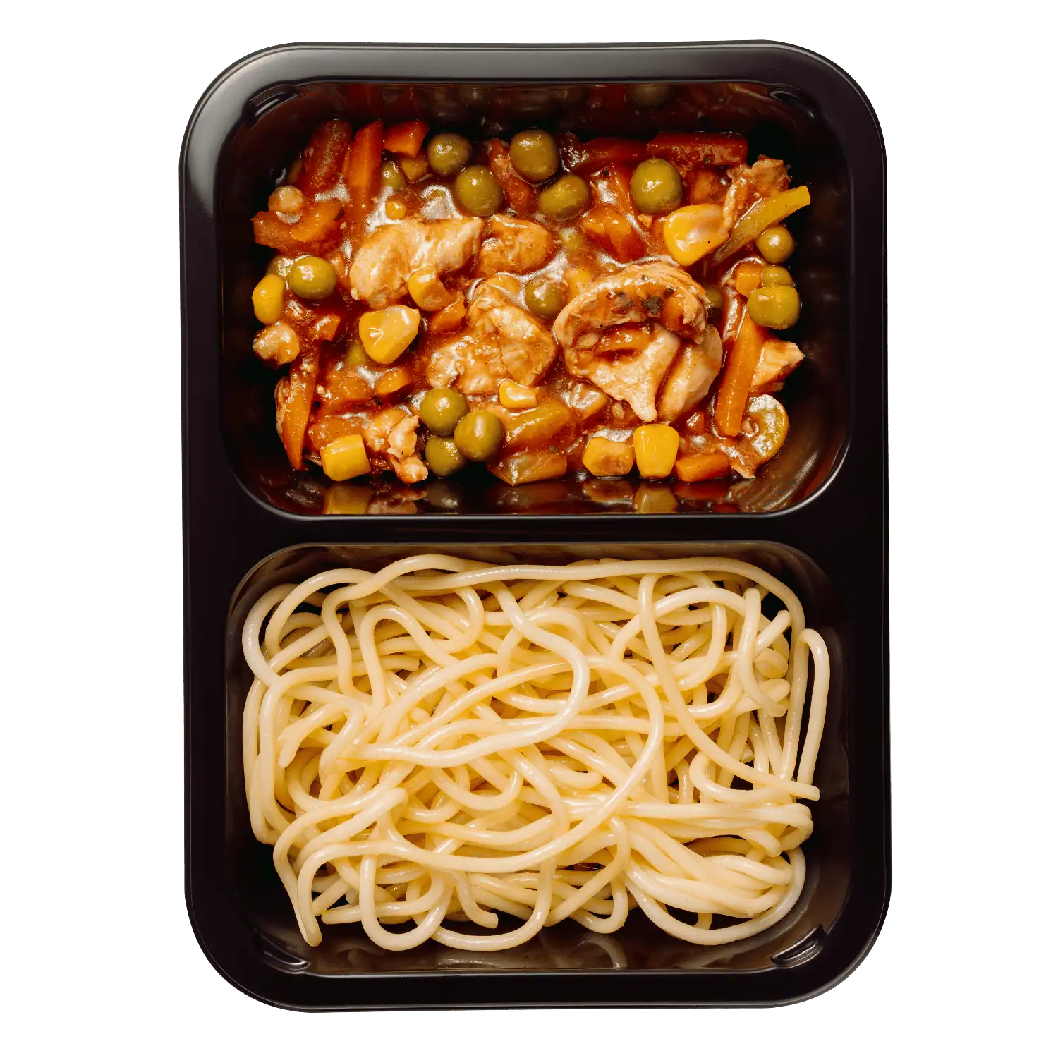 Куриное филе в томатном соусе со спагетти