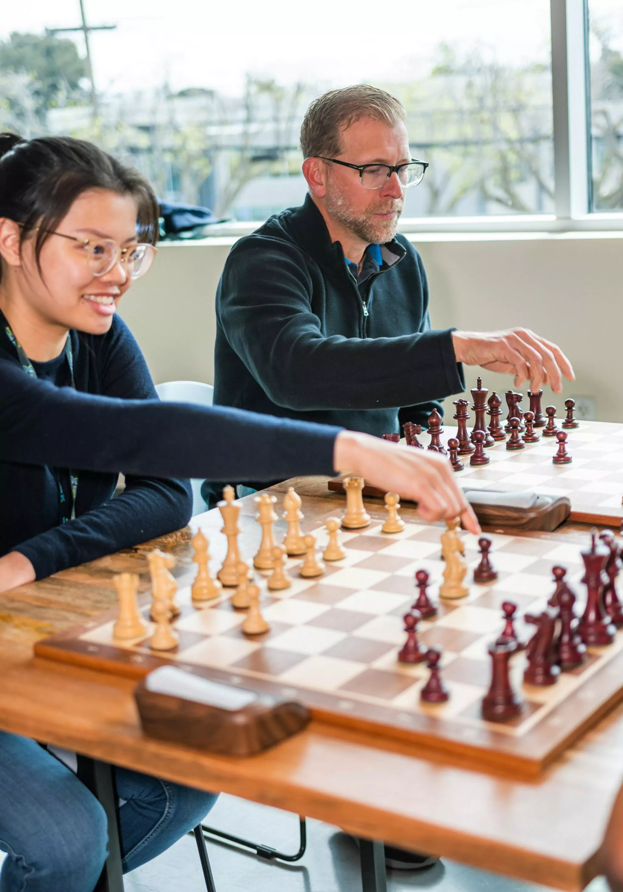 Team playing chess