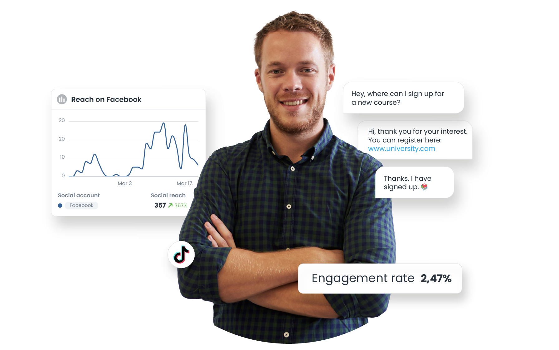 Reach, engage and inspire students and staff visual