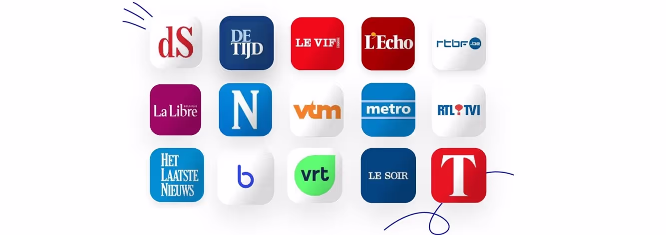 Coosto provides access to all major Belgian news sources through Belga.press integration