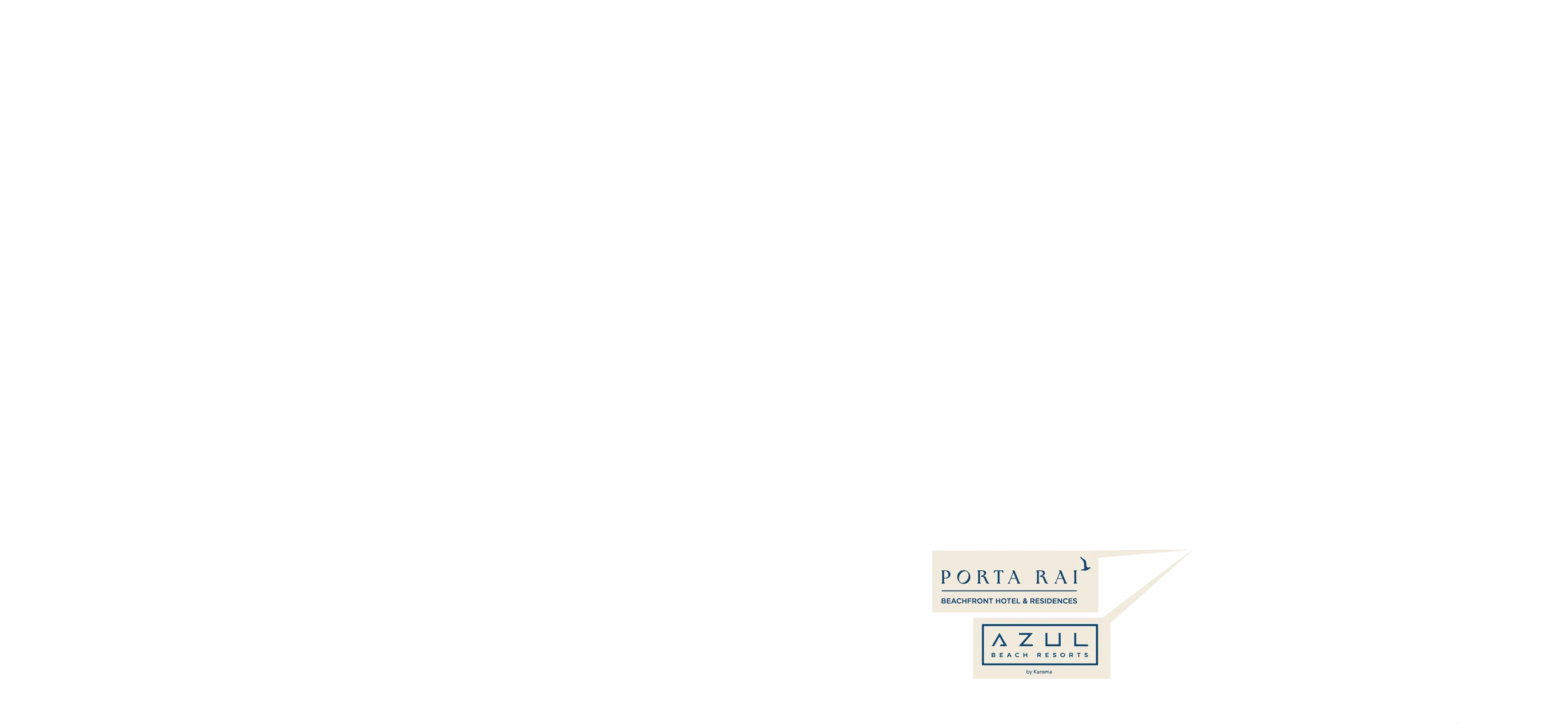 Map of Montenegro featuring Porta Rai Beachfront Hotel & Residences and Azul Beach Resort marked on the southern coast near Ulcinj.