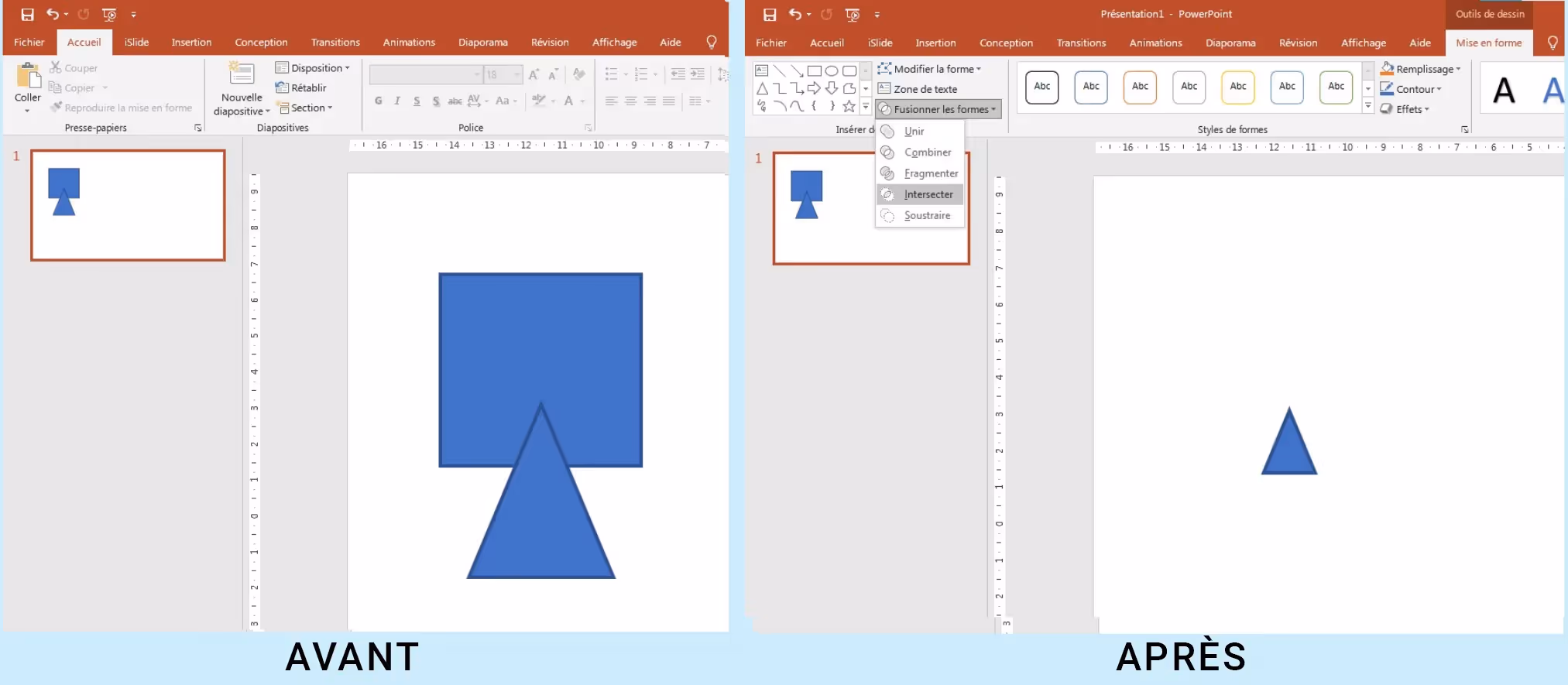 Forme personnalisée powerpoint 10