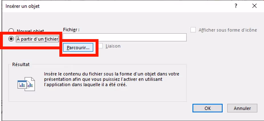 intégrer excel dans powerpoint