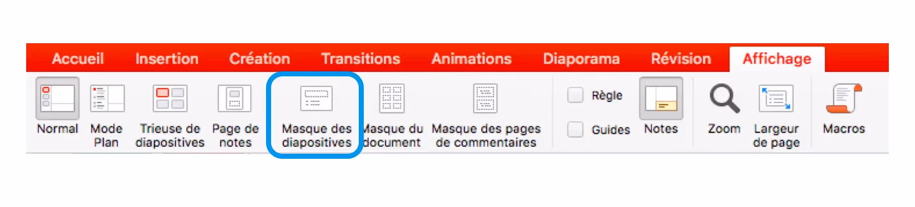 Masques diapositives