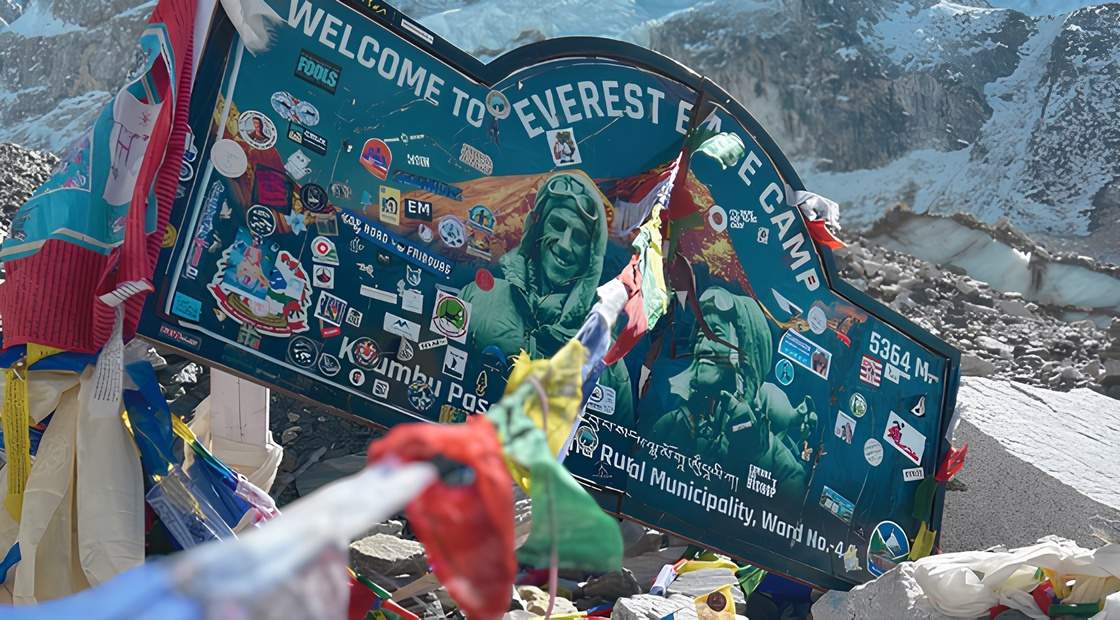 Everest Base Camp, 5364 m — jour 12 du trek PhotoTrek, région du Khumbu et camp de base de l'Everest au Népal.