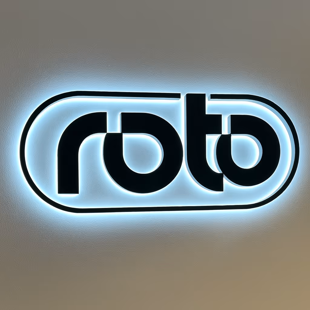letras corporeas retroiluminadas para la empresa roto