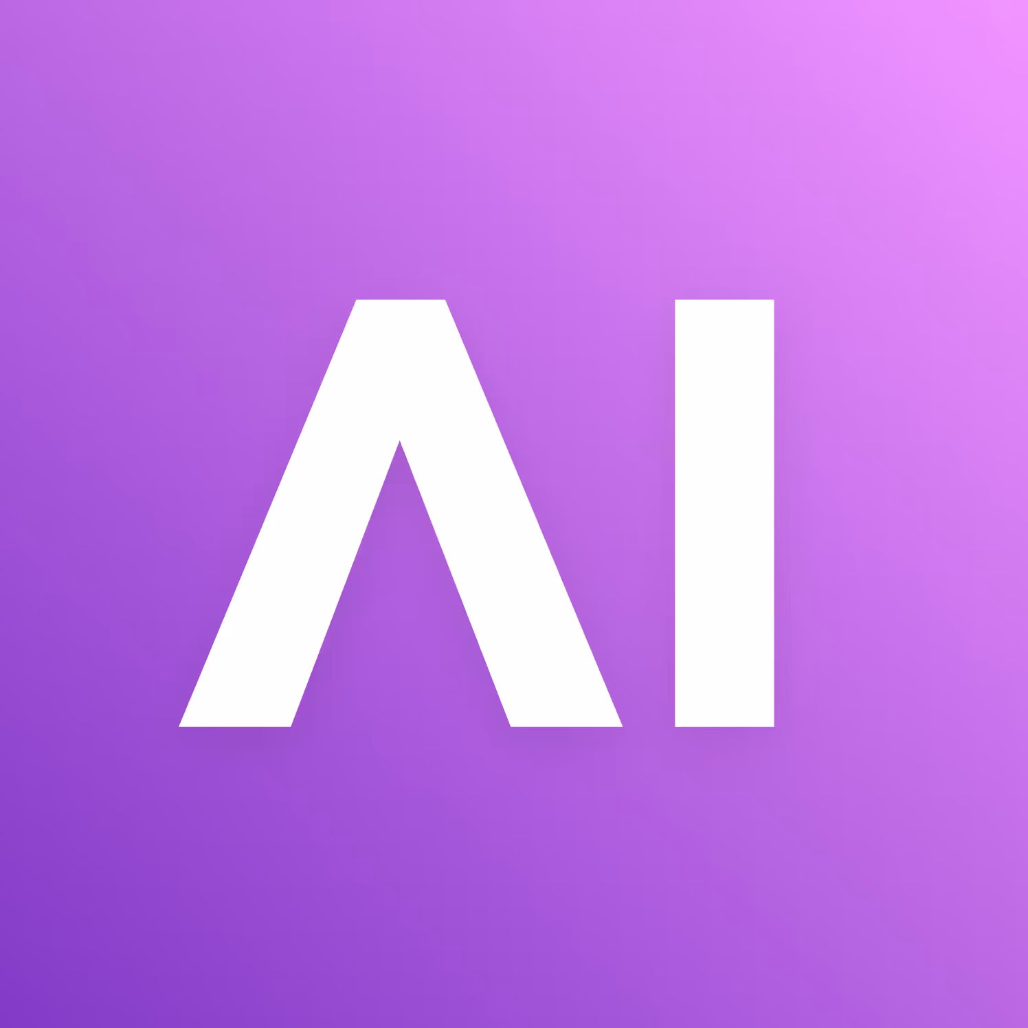 AI logo mark on purple gradient background.