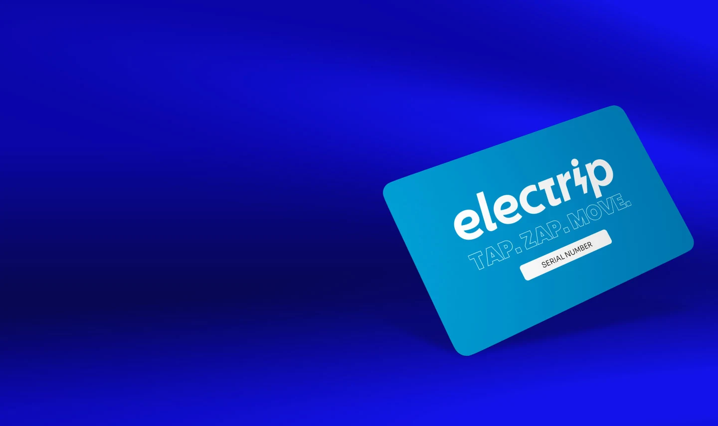 Tessera RFID Electrip su sfondo blu
