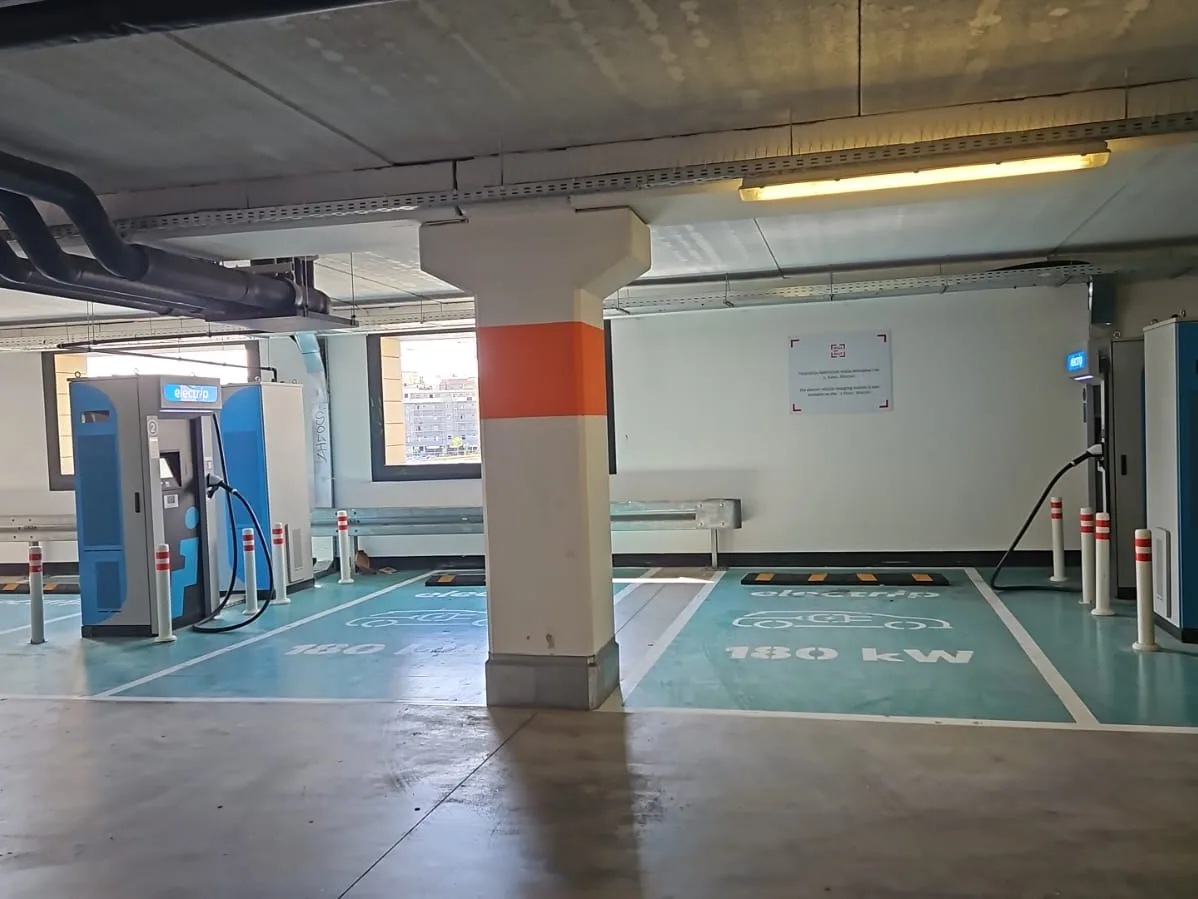 Electrip punjači na trećoj etaži garaže trgovačkog centra Mall of Split
