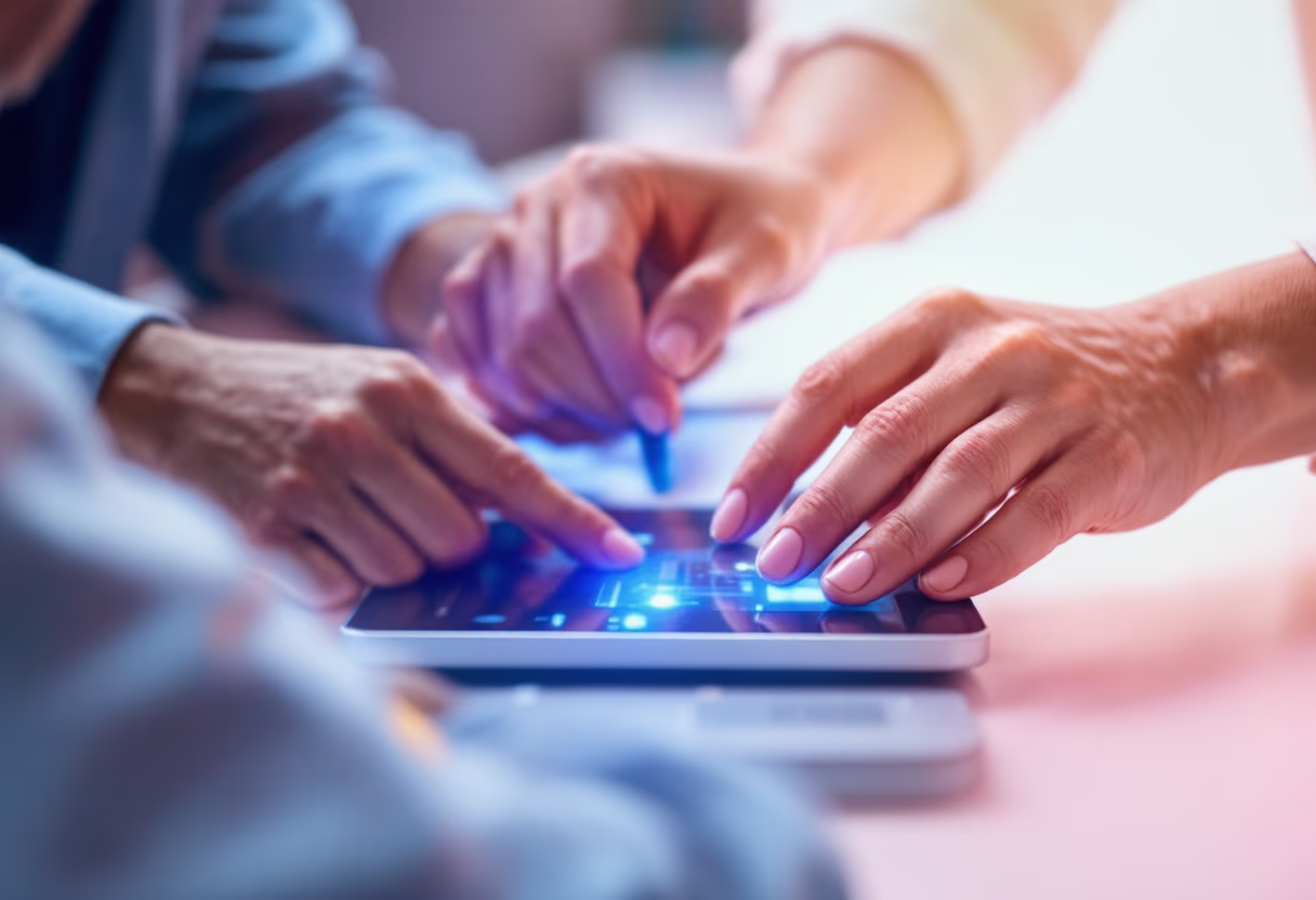 image of diverse group collaboration (for a hr tech)