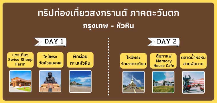 โปรแกรมเที่ยวภาคตะวันตก