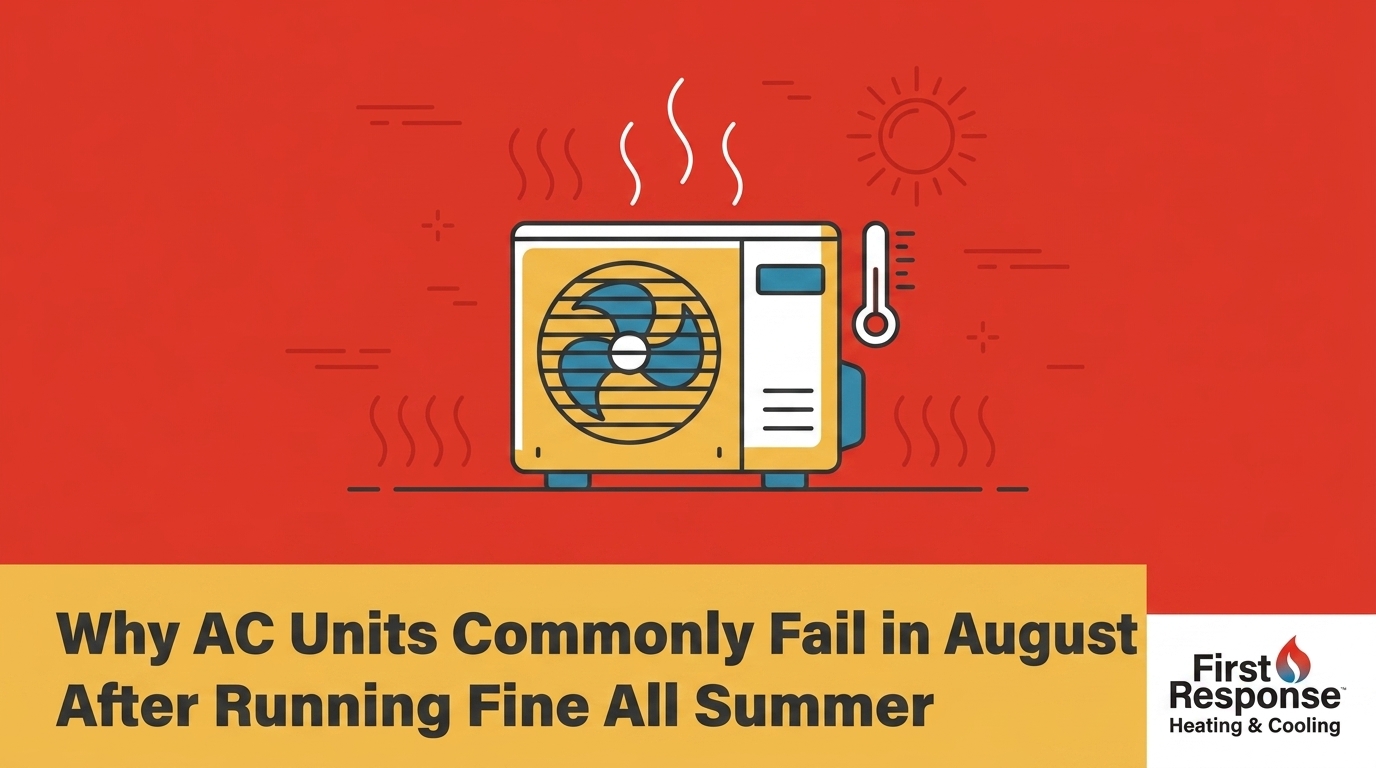 Why AC Units Commonly Fail in August After Running Fine All Summer